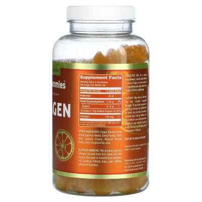 Niesamowite odżywianie, niesamowite gummy, kolagen, pomarańczowy, 50 mg, 120 gumzy