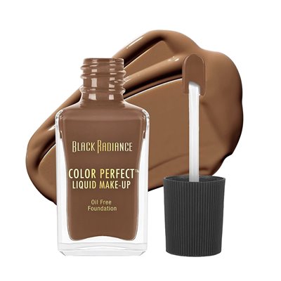 Black Radiance, Color Perfect, Liquid Makeup Mattifing Foundation, 8414 Brownie, 1 Fl Oz (30 ml)