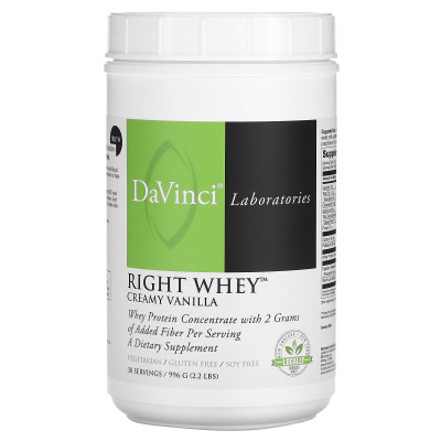 DaVinci Laboratories of Vermont, Right Whey, kremowa wanilia, 2,2 funta (996 g)