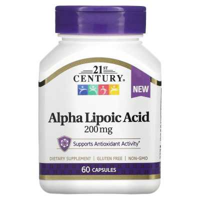 21st Century, Alpha-Liponsäure, 200 mg, 60 Kapseln