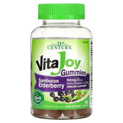 21st Century, Vitaioy Gummies, Sambucus Egorberry, 60 vegetarian