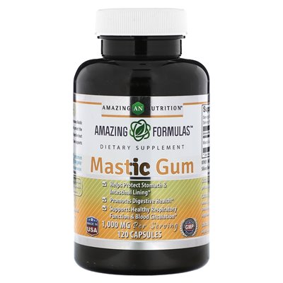 Niesamowite odżywianie, guma mastyka, 1000 mg, 120 kapsułek (500 mg na kapsułkę)