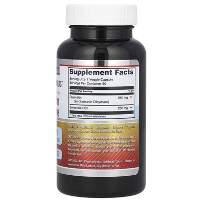 Amazing Nutrition, Amazing Formulas, Berberine Quercetin, 90 Vegetarian Capsules Amazing Nutrition, Amazing Formulas, Berberine Quercetin, 90 Vegetarian Capsules