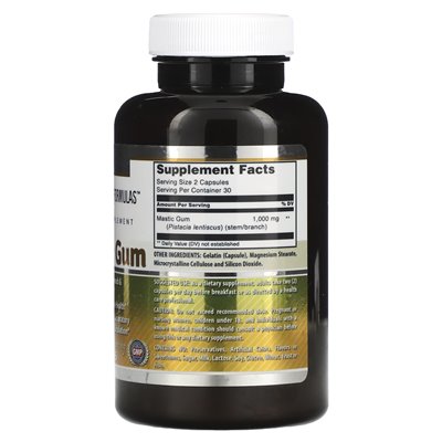 Niesamowite odżywianie, guma mastyka, 1000 mg, 60 kapsułek (500 mg na kapsułkę)