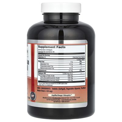 Amazing Nutrition, Wild Alaskan Salmon Oil, 2000mg, 180 Softgels