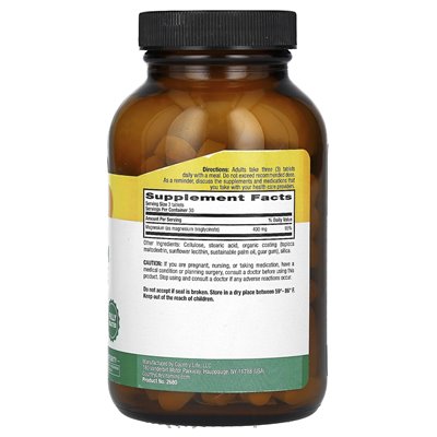 Życie country, chelatowany glicyn magnezu, 400 mg, 90 tabletek (133 mg na tablet) Życie country, chelatowany glicyn magnezu, 400 mg, 90 tabletek (133 mg na tablet)