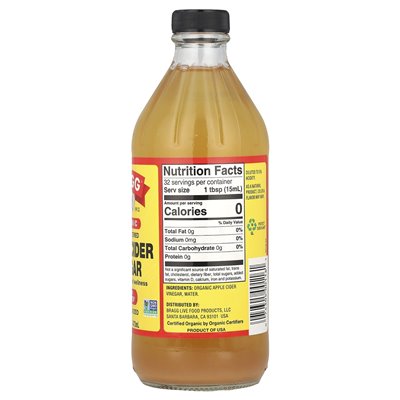 Bragg, Bio-Apfelessig mit „Mutter“, 16 Fl Oz (473 ml)