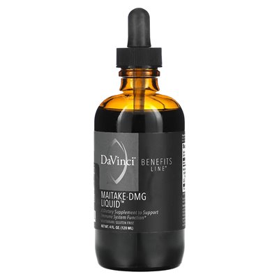 DaVinci Laboratories of Vermont, linia świadczeń, płyn Maitake-DMG, 4 fl oz (120 ml)