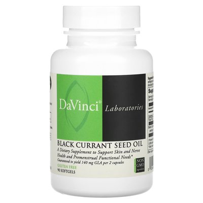 DaVinci Laboratories of Vermont, olej z nasion czarnej porzeczki, 90 softgels