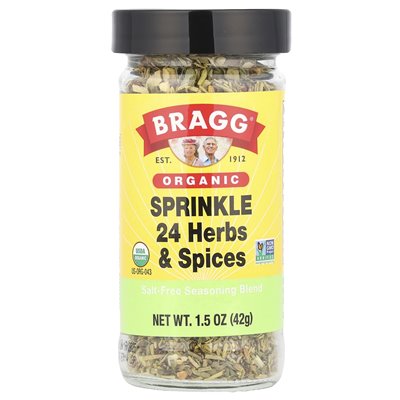 Bragg, Bio, 24 Kräuter und Gewürze zum Bestreuen, salzfreies Gewürz, 1,5 oz (42 g)