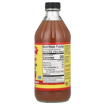 Bragg, Bio-Apfelessig mit „Mutter“, Cranberry-Apfel, 16 Fl Oz (473 ml)