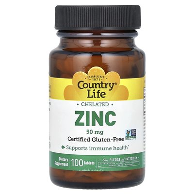 Życie country, chelatowany cynk, 50 mg, 100 tabletek