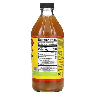 Bragg, Organic Apple Cider Vinegar with "Mother", Citrus Ginger, 16 Fl Oz (473 ml)