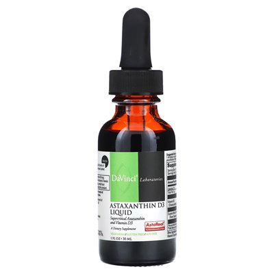 DaVinci Laboratories of Vermont, Astaxanthin D3 Liquid, 1 Fl Oz (30 ml)