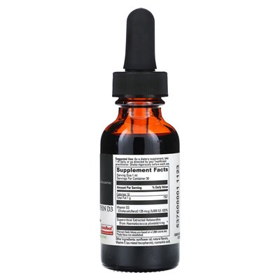 DaVinci Laboratories of Vermont, Astaxanthin D3 Liquid, 1 Fl Oz (30 ml)
