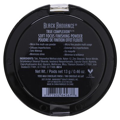 Black Radiance, True Complexion, Soft Focus Finishing Powder, 9203 Milchschokoladen-Finish, 13 g (0,46 oz.)