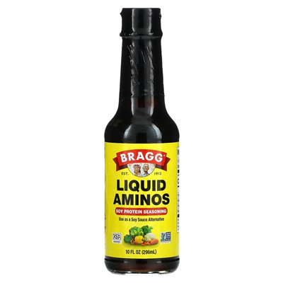 Bragg, płynne aminos, przyprawy białka sojowego, 10 fl Oz (296 ml)