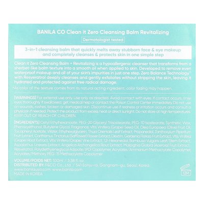 Banila Co, Clean It Zero, 3-w 1 Balsam oczyszczający, rewitalizacja, 3,38 fl oz (100 ml) Banila Co, Clean It Zero, 3-w 1 Balsam oczyszczający, rewitalizacja, 3,38 fl oz (100 ml)