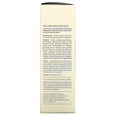 Aromatyka, oczyszczający tonik, drzewo herbaciane, 3,3 fl oz (100 ml)