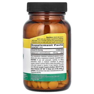 Country Life, Selen, 100 mcg, 180 Tabletten