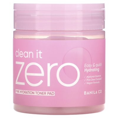 Banila Co, Clean It Zero, Pink Hydration Toner Pad, 70 pads, 7.94 fl oz (235 ml)