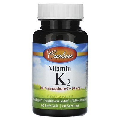 Carlson, Vitamin K2, 90 mcg, 60 Softgels