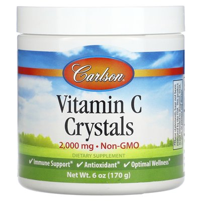 Carlson, Vitamin C Crystals, 2000 mg, 6 oz (170 g)
