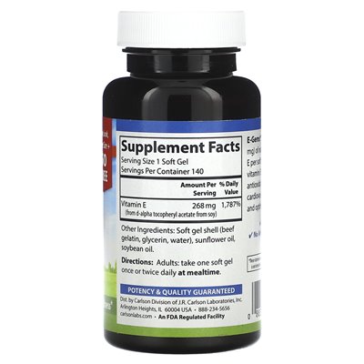 Carlson, E-Gems, 268 mg (400 IU), 140 softgels