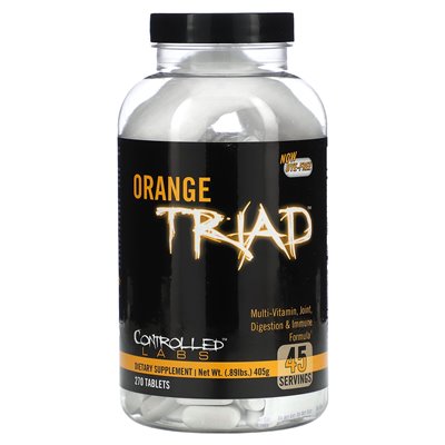 Lab Controlled, Orange Triad, Multi-Vitamin, Joint, Digestion & Immunity Formula, 270 Tablets Lab Controlled, Orange Triad, Multi-Vitamin, Joint, Digestion & Immunity Formula, 270 Tablets