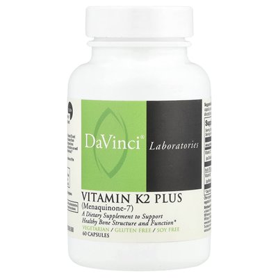 DaVinci Laboratories of Vermont, Vitamin K2 Plus, 60 kapsułek