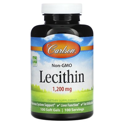 Carlson, Lecithin in GVO, 1200 mg, 100 Kapseln