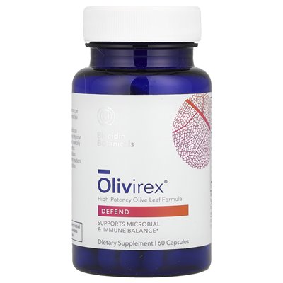 Botaniczne biocidyny, Olivirex®, formuła liści oliwek o wysokiej szerokości, 60 kapsułek