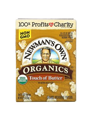 Newman's Own Organics, Organic Microwave Popcorn, Light Butter, 3 Bags, 2.8 oz (79 g) Each