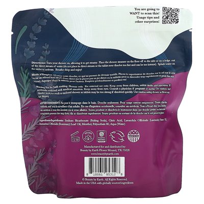 Beauty by Earth, Chill for Relaks, Presh Parowce, Lavender Rosemary, 7 tabletek, 7 uncji (198 g)
