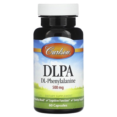 Carlson, DLPA, DL-Phenylalanine, 500 mg, 60 Capsules Carlson, DLPA, DL-Phenylalanine, 500 mg, 60 Capsules
