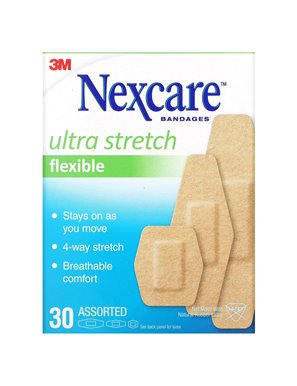 Nexcare, Ultra Stretch Flexible Bandages, 30 Assorted Sizes