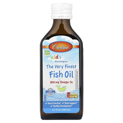 Carlson, Kid's, Norwegian, najlepiej najlepszy olej rybny, Just Peachie, 800 mg, 6,7 fl oz (200 ml) Carlson, Kid's, Norwegian, najlepiej najlepszy olej rybny, Just Peachie, 800 mg, 6,7 fl oz (200 ml)