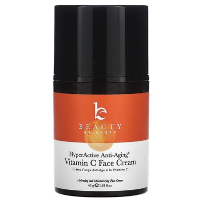 Beauty According to Earth, Hyperactive Anti-Aging, Vitamin C-Gesichtscreme, 1,58 fl oz (45 g)