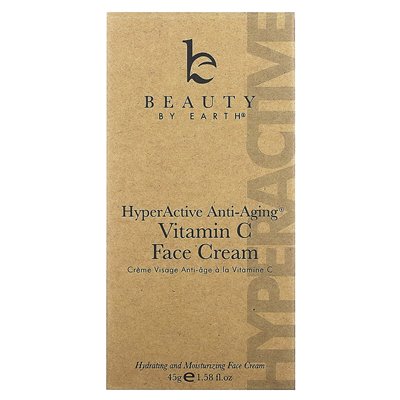 Beauty According to Earth, Hyperactive Anti-Aging, Vitamin C-Gesichtscreme, 1,58 fl oz (45 g)