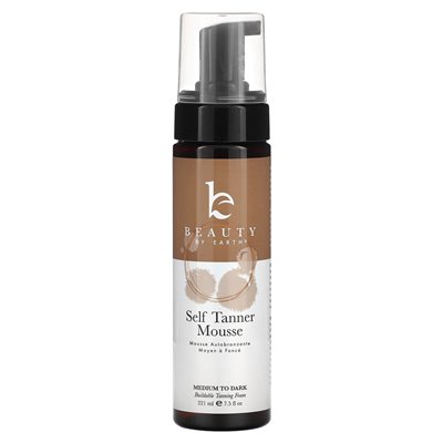 Piękno według Ziemi, mus self tanner, średnia do ciemności, 7,5 fl oz (222 ml)