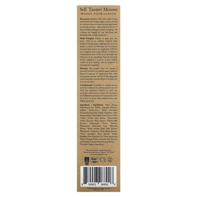 Piękno według Ziemi, mus self tanner, średnia do ciemności, 7,5 fl oz (222 ml)