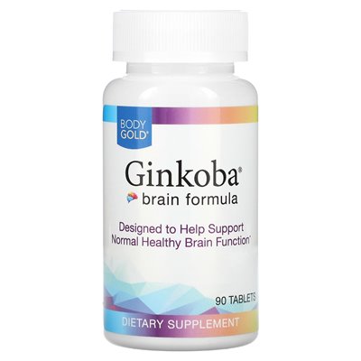 Bodygold, Ginkoba Brain Formula, 90 tablets