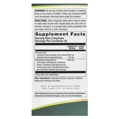BodyGold, Ginsana Energy, All-Natural Energizer, 105 VegCaps BodyGold, Ginsana Energy, All-Natural Energizer, 105 VegCaps