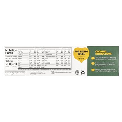 Chickapea, ekologiczne spaghetti, 8 uncji (227 g)