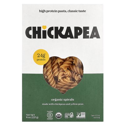 Chickapea, spirale organiczne, 8 uncji (227 g)