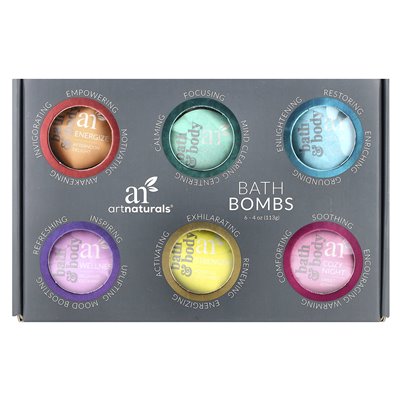 Artnaturals, bomby do kąpieli, 6 bomb, 4 uncje (113 g)