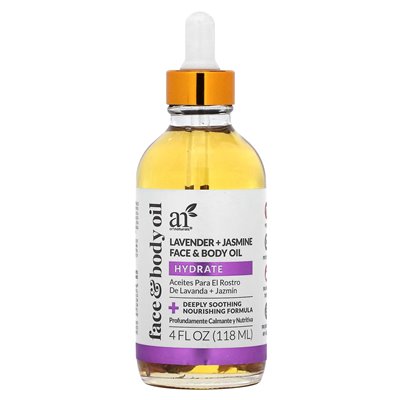Artnaturals, Face &amp Body Oil, Lavender + Jasmine, 4 Fl Oz (118 ml)