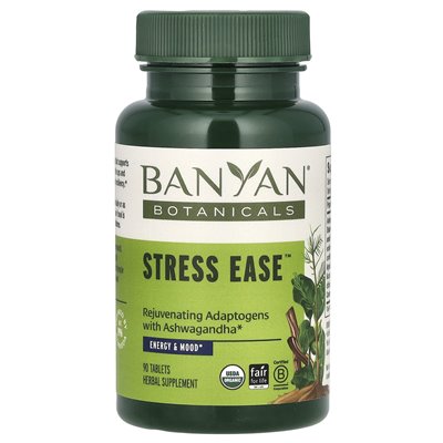 Banyan Botanicals, Łagodzenie Stresu, 90 Tabletek Banyan Botanicals, Łagodzenie Stresu, 90 Tabletek