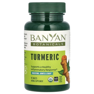 Banyan Botanicals, kurkuma, 90 tabletek