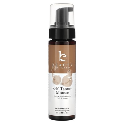 Beauty By Earth, Self Tanner Mousse, Fair to Medium, 7.5 fl oz (222 ml) Beauty By Earth, Self Tanner Mousse, Fair to Medium, 7.5 fl oz (222 ml)
